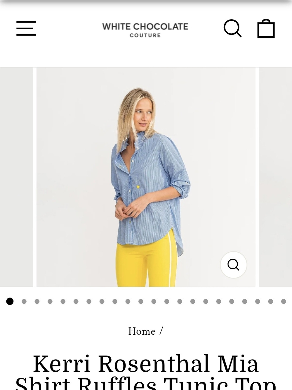 Kerri Rosenthal Mia Ruffle Button-Down Shirt
